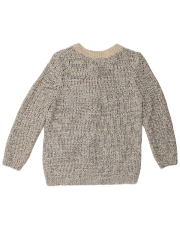 Marks & Spencer Womens Cardigan Sweater UK 12 Medium Silver Flecked