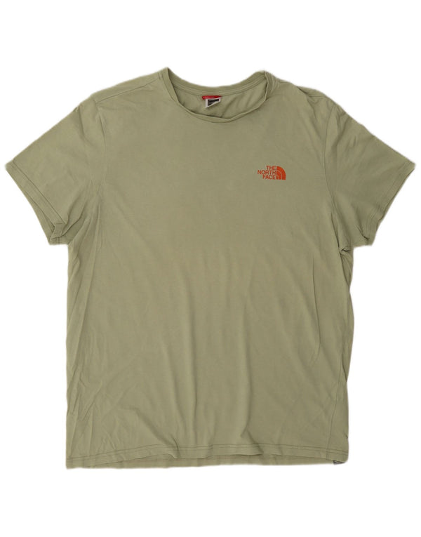 The North Face Mens T-Shirt Top XL Khaki Cotton