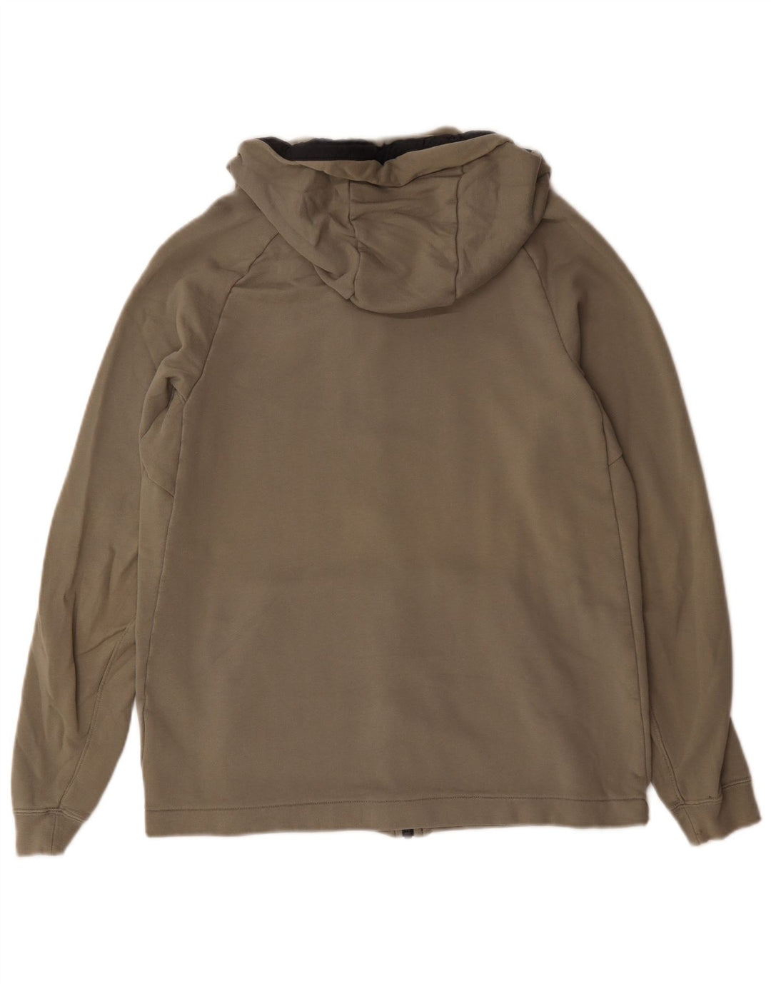 Nike Mens Zip Hoodie Sweater Large Khaki Cotton