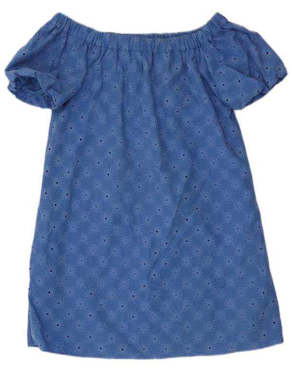 Zara Womens Mini Off Shoulder Dress UK 10 Small Blue