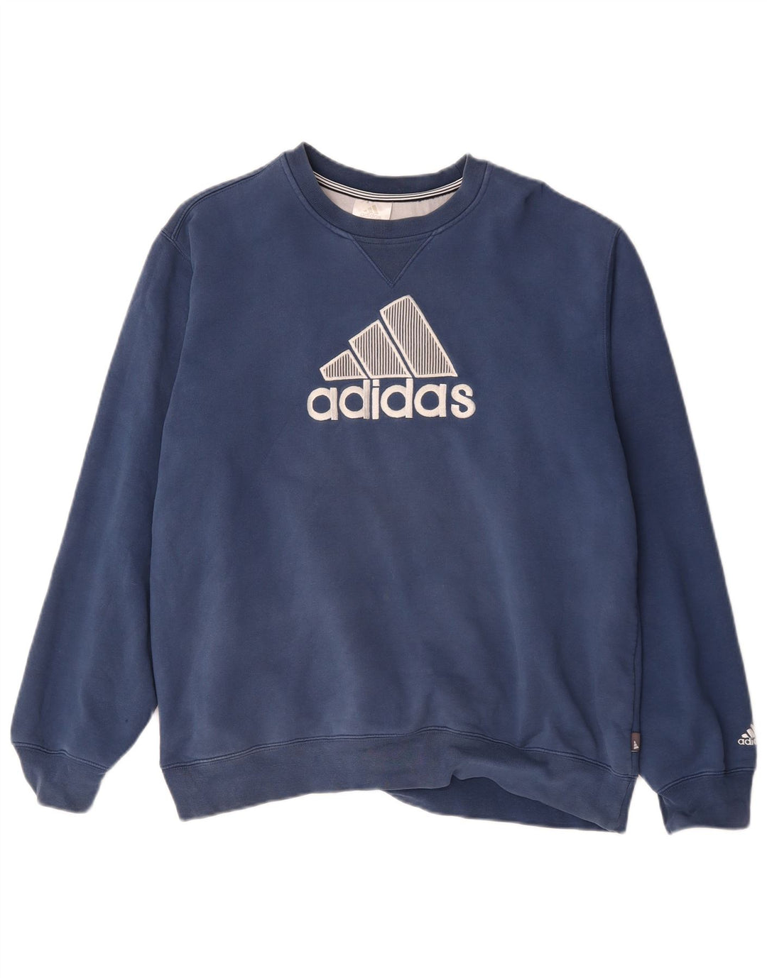 Adidas Mens Graphic Sweatshirt Jumper Large Navy Blue Cotton