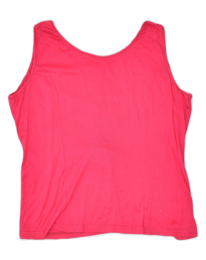 VINTAGE Womens Vest Top IT 48 XL Pink Cotton | Vintage | Thrift | Second-Hand | Used Clothing | Messina Hembry 