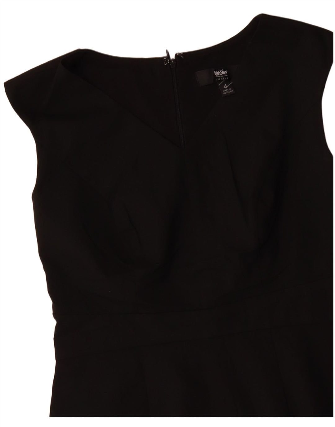 MOSSIMO Womens Sleeveless Sheath Dress US 4 Small Black Polyester