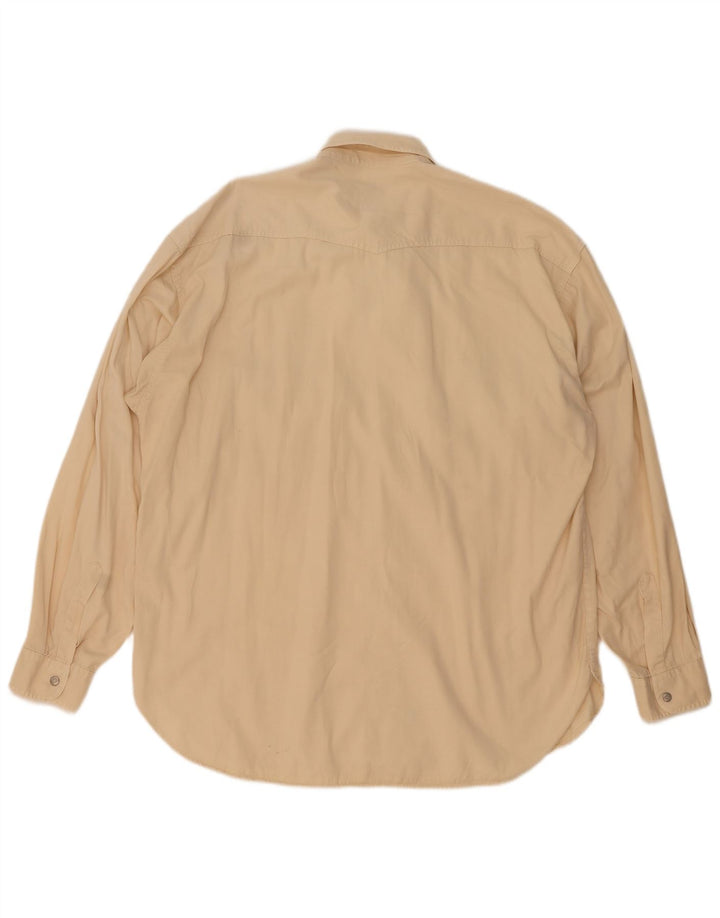 CASSUCI Mens Shirt 2XL Beige Cotton