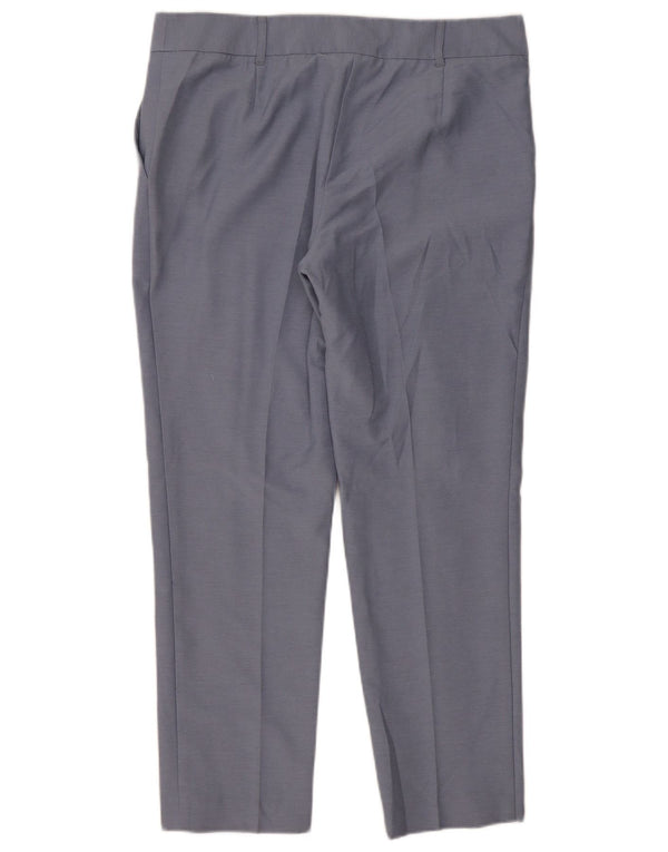 Reiss Womens Straight Suit Trousers UK 14 Large W34 L29 Blue