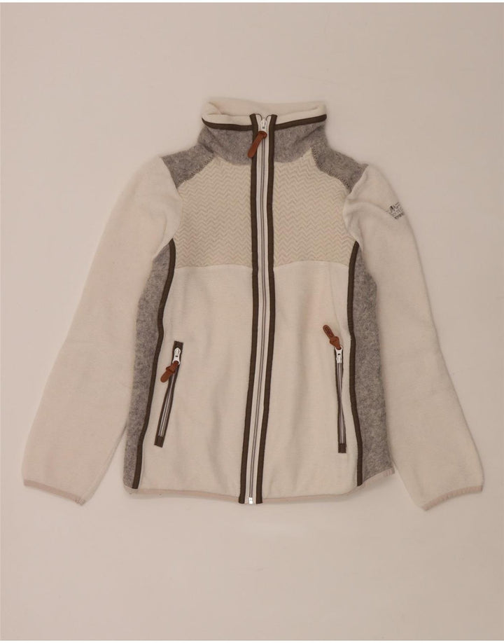 CMP Womens Fleece Jacket UK 10 Small White Colourblock