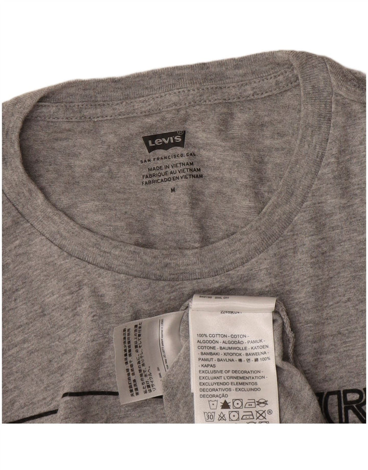 Levi's Mens Graphic T-Shirt Top Medium Grey Cotton