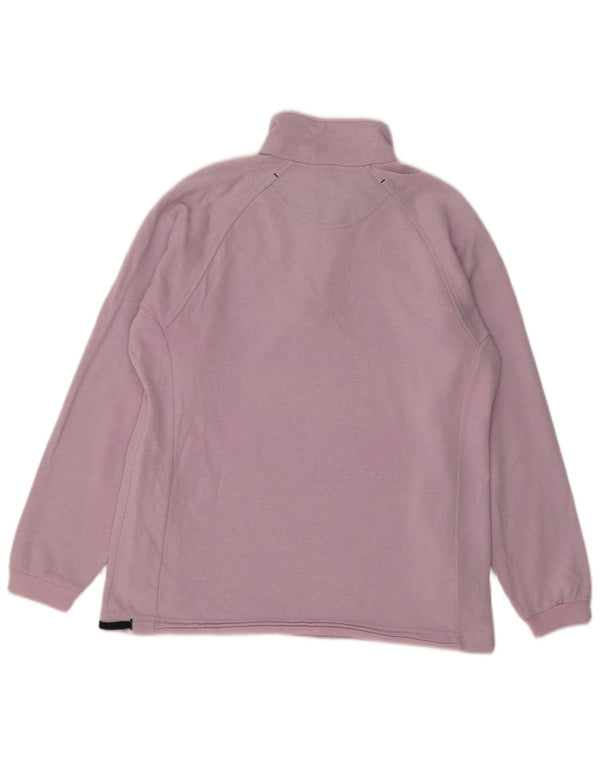 Champion Mens Zip Neck Sweatshirt Jumper Small Purple Cotton
