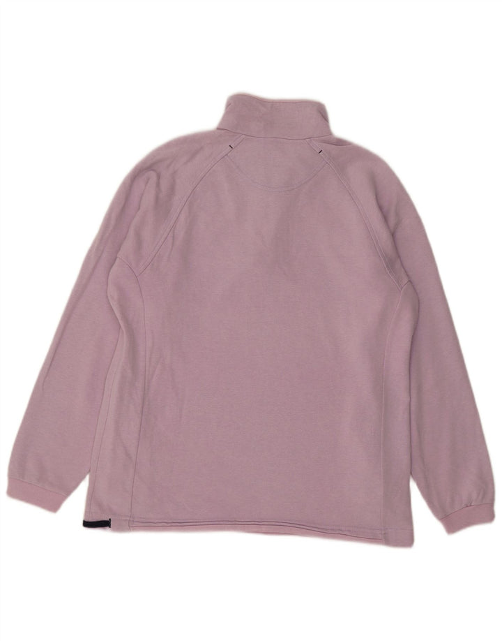 Champion Mens Zip Neck Sweatshirt Jumper Small Purple Cotton