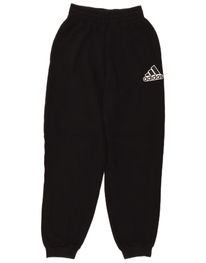 ADIDAS Womens Graphic Tracksuit Trousers Joggers UK 4/6 XS  Black Cotton