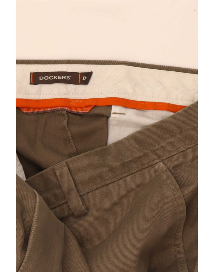 Dockers Mens Straight Cargo Trousers W38 L32 Khaki Cotton