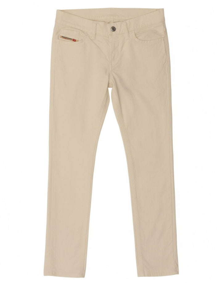 DIESEL Womens Slim Jeans W25 L27 White Cotton