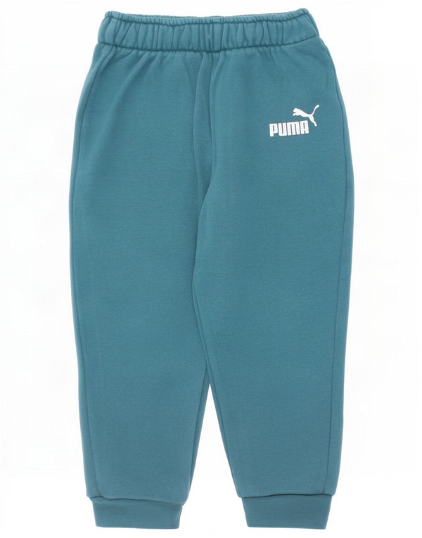 Puma Boys Graphic Tracksuit Trousers Joggers 2-3 Years Green Cotton