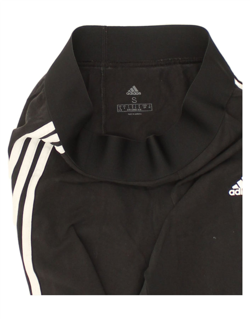 ADIDAS Womens Tracksuit Trousers UK 10 Small Black Cotton | Vintage Adidas | Thrift | Second-Hand Adidas | Used Clothing | Messina Hembry 