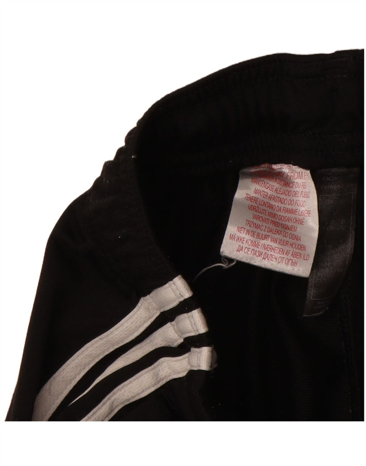 Adidas Boys Tracksuit Trousers Joggers 11-12 Years Black Polyester