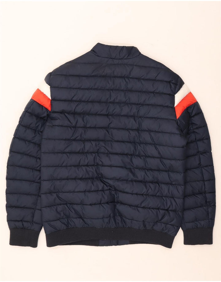 Guess Mens Padded Jacket UK 42 XL Navy Blue Colourblock Polyester