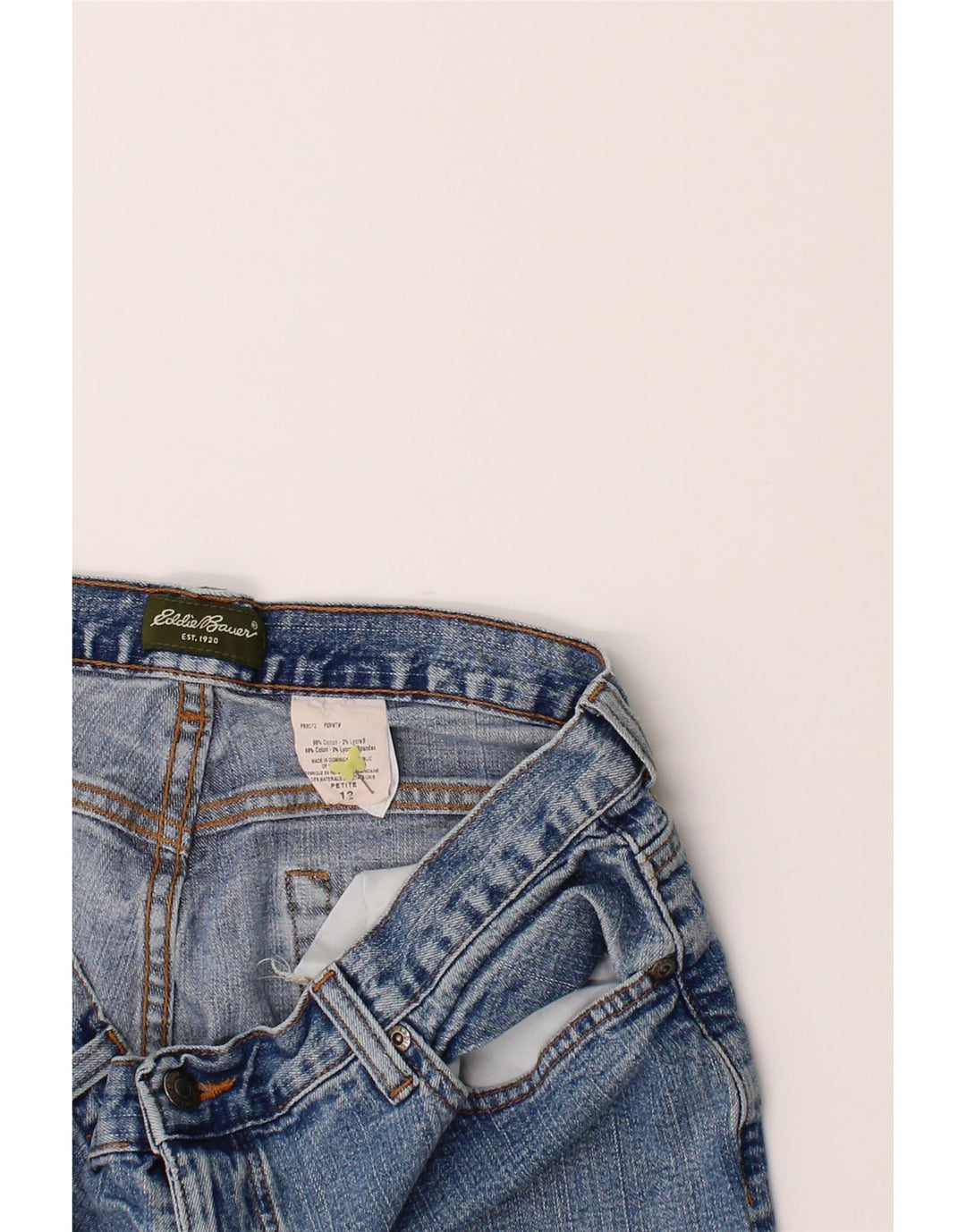 EDDIE BAUER Womens Straight Jeans US 12 Large W32 L30 Blue Cotton Vintage Eddie Bauer and Second-Hand Eddie Bauer from Messina Hembry 