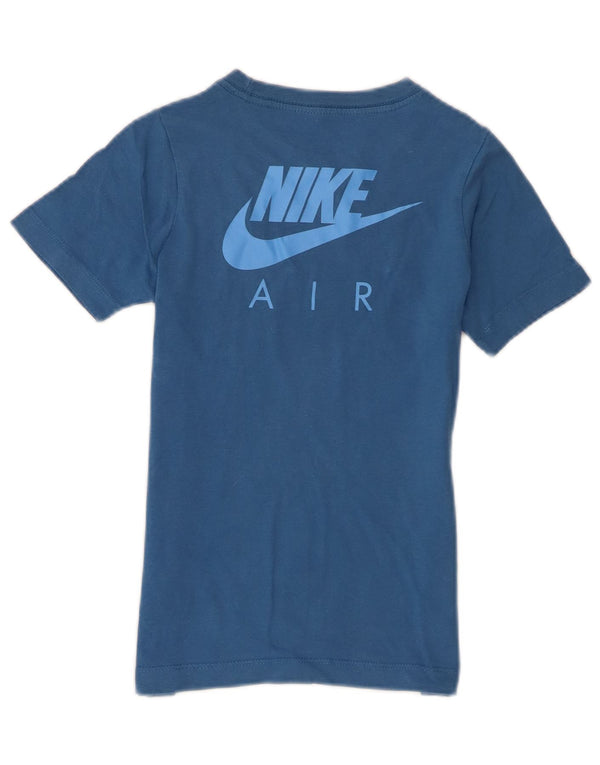 Nike Boys Graphic T-Shirt Top 7-8 Years XS Blue Cotton