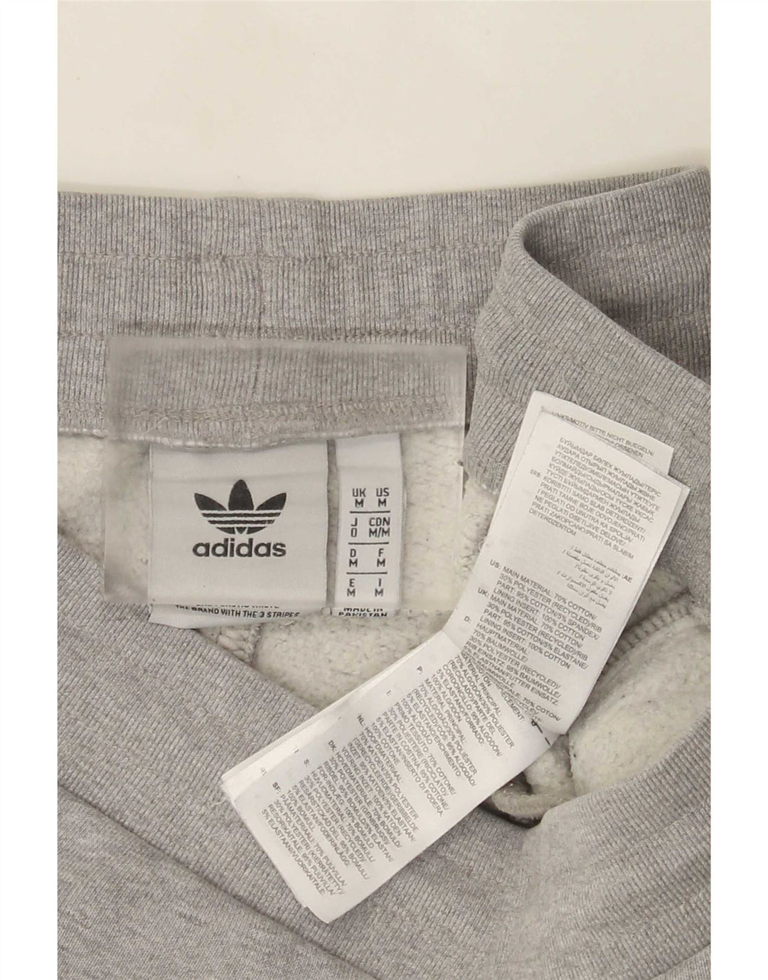 Adidas Mens Tracksuit Trousers Joggers Medium Grey Cotton