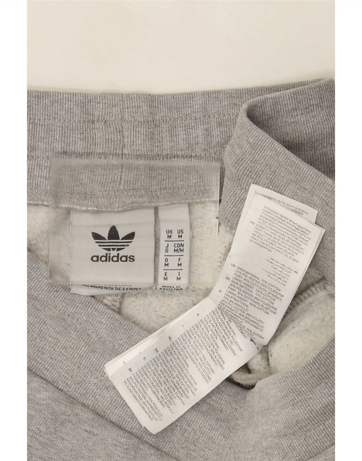 Adidas Mens Tracksuit Trousers Joggers Medium Grey Cotton