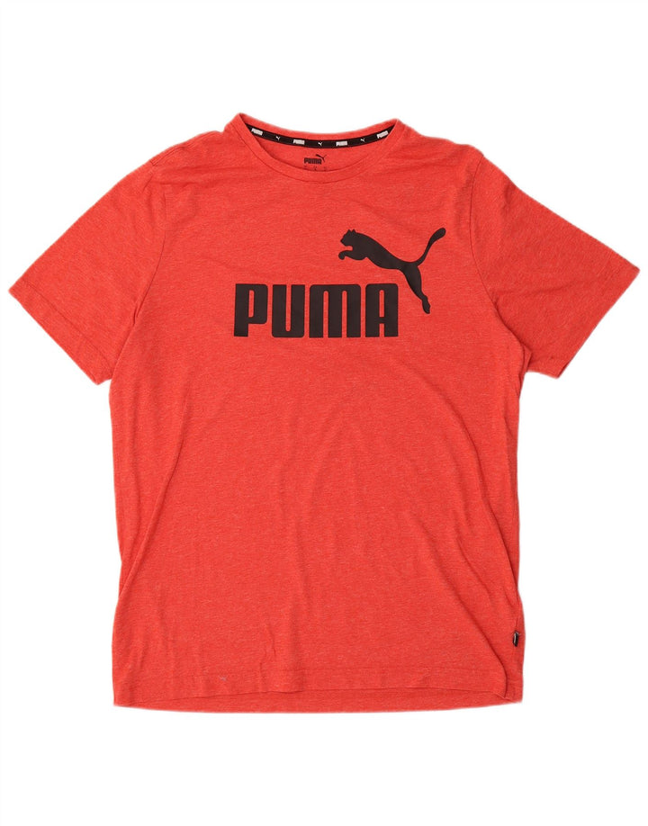 Puma Mens Graphic T-Shirt Top Large Red Polyester