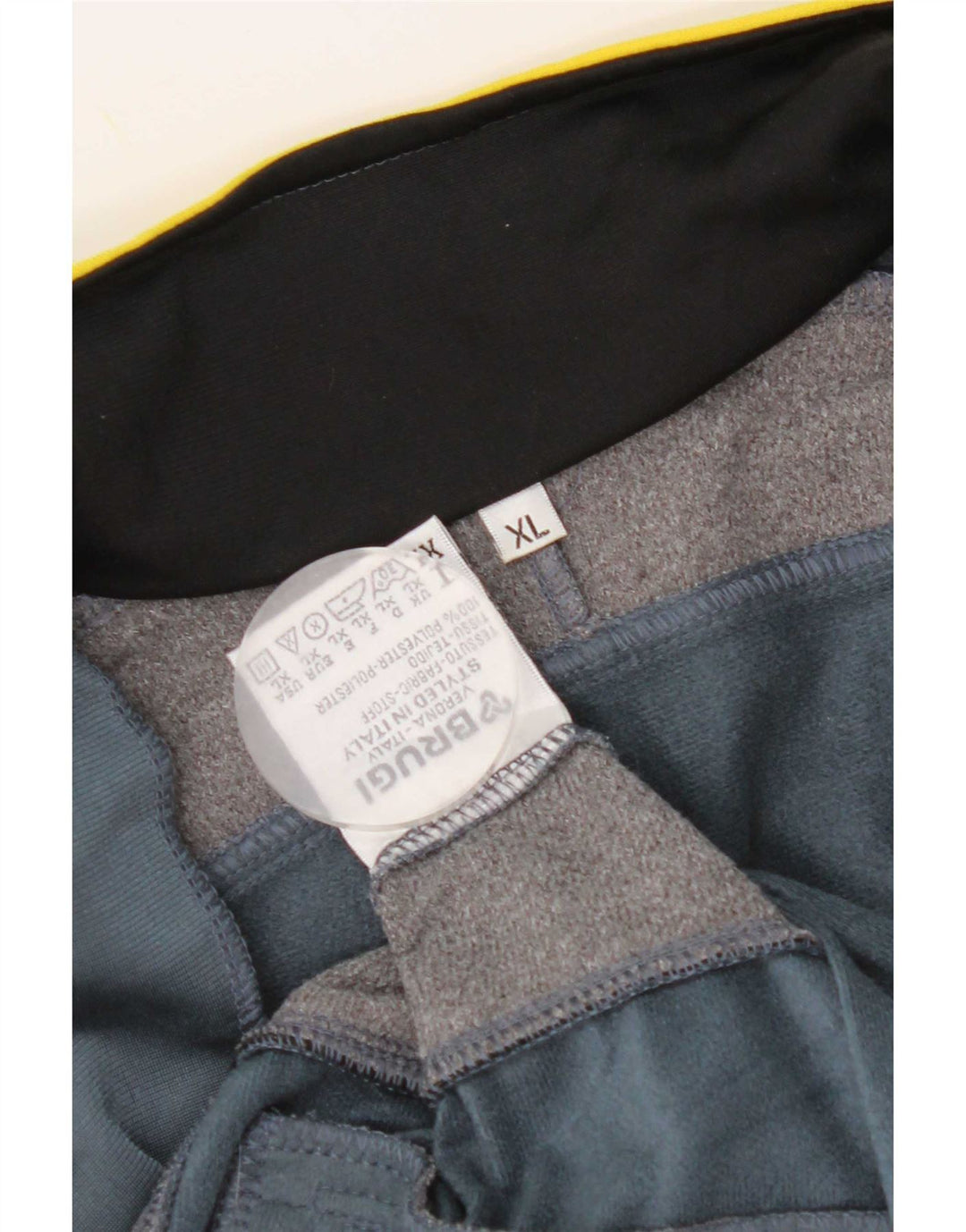 Brugi Mens Graphic Tracksuit Top Jacket XL Grey Colourblock Polyester