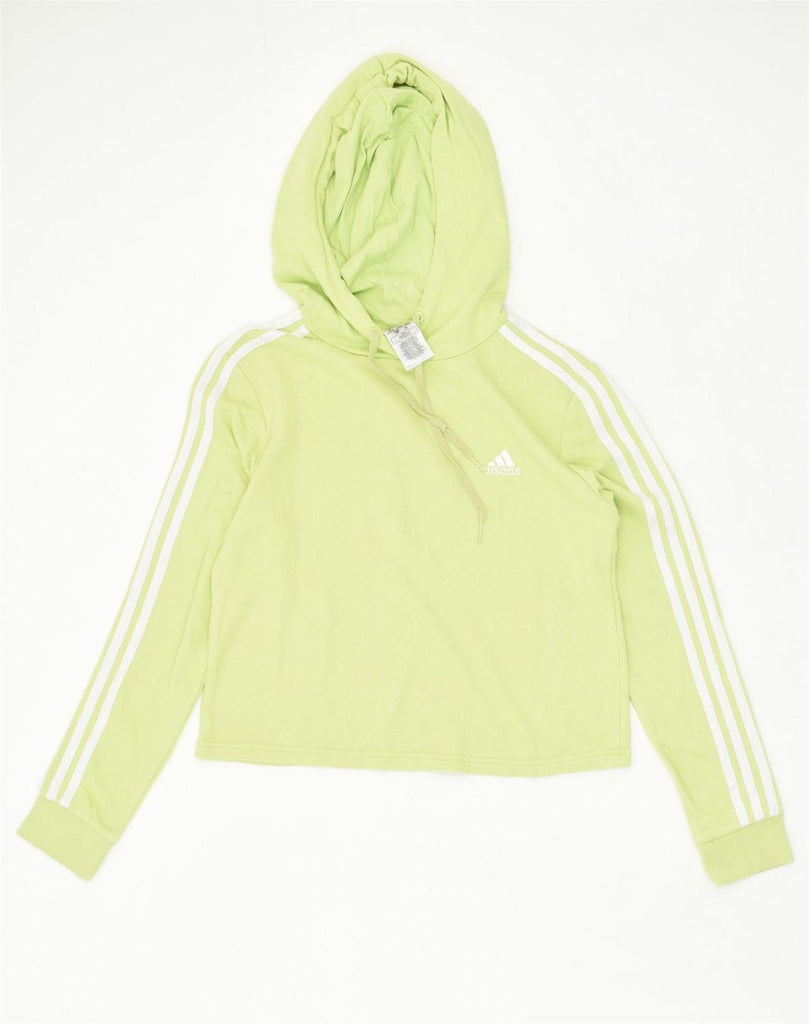 ADIDAS Womens Hoodie Jumper UK 8/10 Small Green Cotton | Vintage Adidas | Thrift | Second-Hand Adidas | Used Clothing | Messina Hembry 