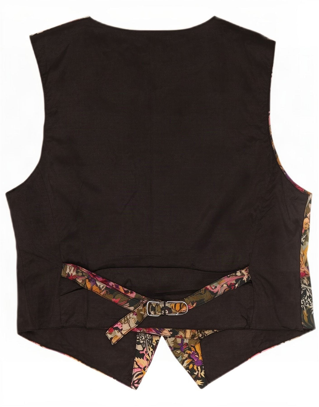 Vintage Womens Waistcoat UK 14 Medium Multicoloured Floral