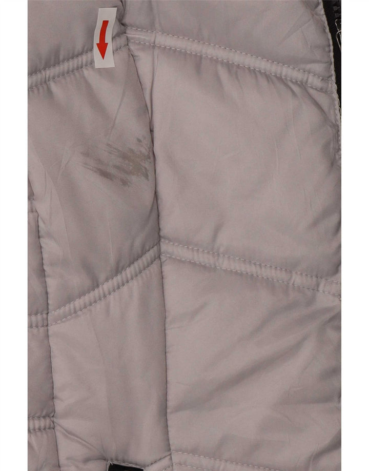 Nautica Womens Hooded Padded Jacket UK 6 XS Grey Polyester
