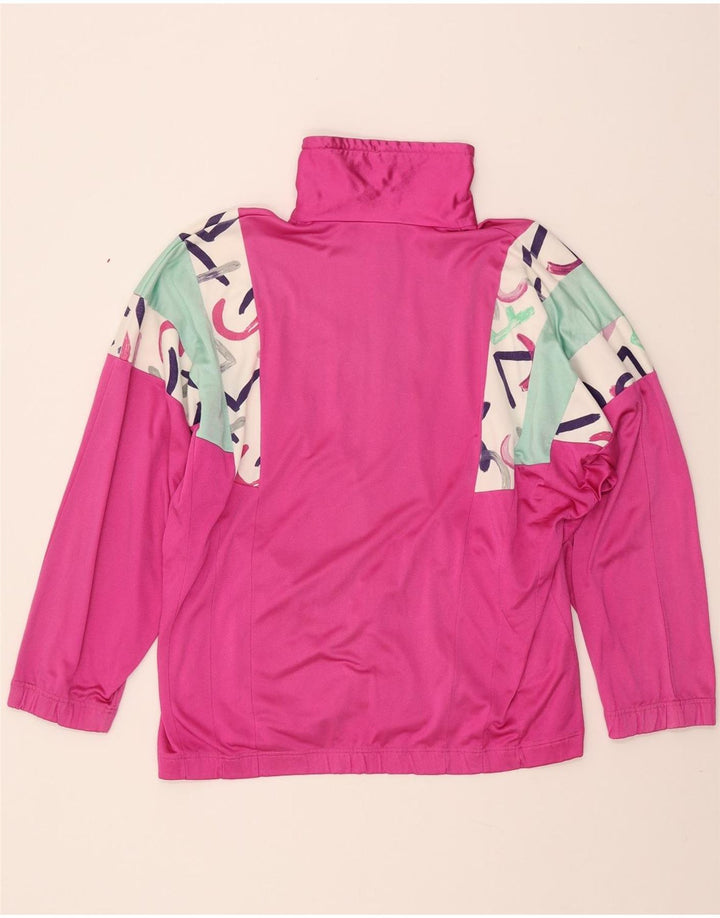 SERGIO TACCHINI Womens Tracksuit Top Jacket IT 46 Large Pink Colourblock