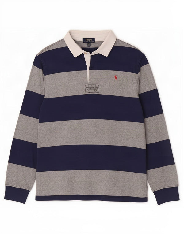 Polo Ralph Lauren Boys Long Sleeve Rugby Polo Shirt 13-14 Years XL Blue Spo