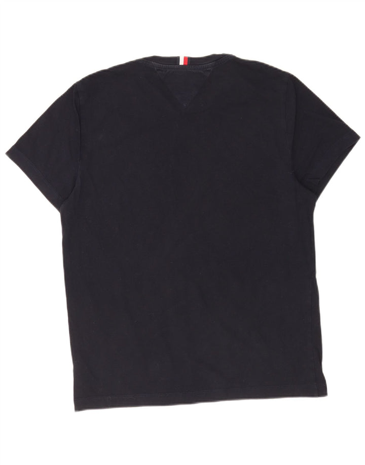Tommy Hilfiger Mens T-Shirt Medium Navy Blue Cotton