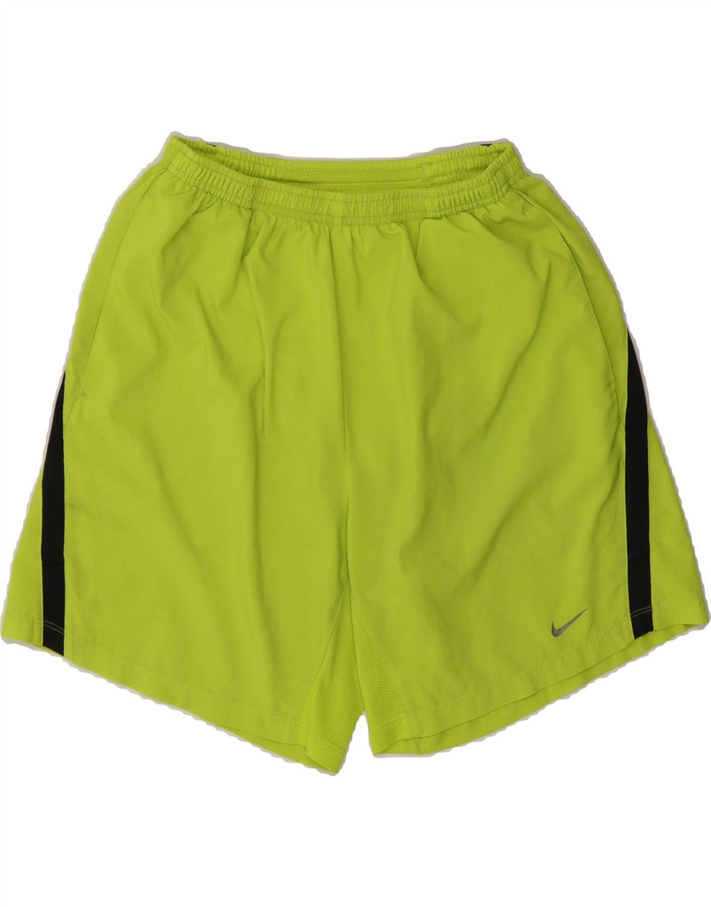 NIKE Mens Dri Fit Sport Shorts Medium Green Colourblock Polyester Vintage Nike and Second-Hand Nike from Messina Hembry 