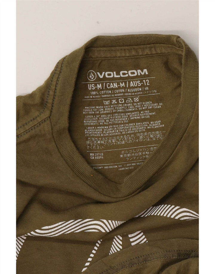 Volcom Boys Graphic T-Shirt Top 11-12 Years Medium Khaki Cotton
