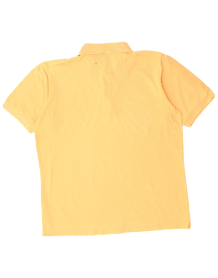 KAPPA Mens Polo Shirt Large Yellow Cotton