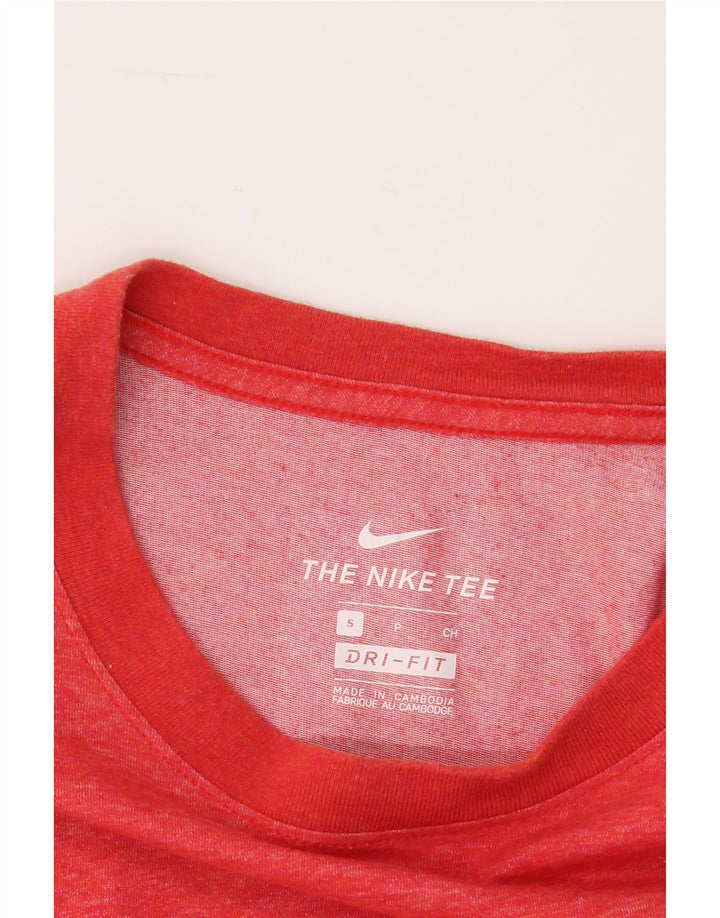 NIKE Mens Dri Fit Graphic T-Shirt Top Small Red Cotton Vintage Nike and Second-Hand Nike from Messina Hembry 