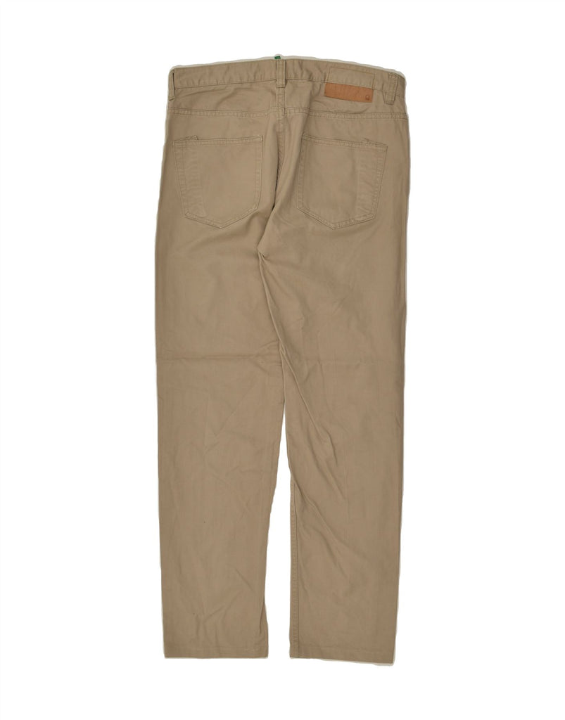 BENETTON Mens Slim Casual Trousers W32 L30  Beige | Vintage Benetton | Thrift | Second-Hand Benetton | Used Clothing | Messina Hembry 