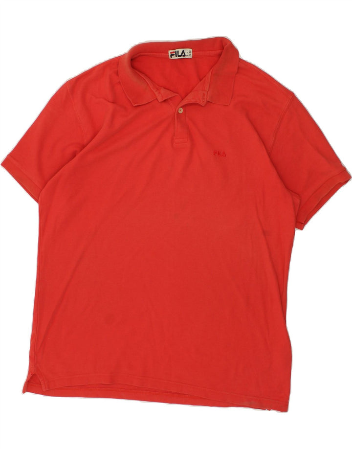 FILA Mens Polo Shirt IT 56 XL Red Cotton Vintage Fila and Second-Hand Fila from Messina Hembry 