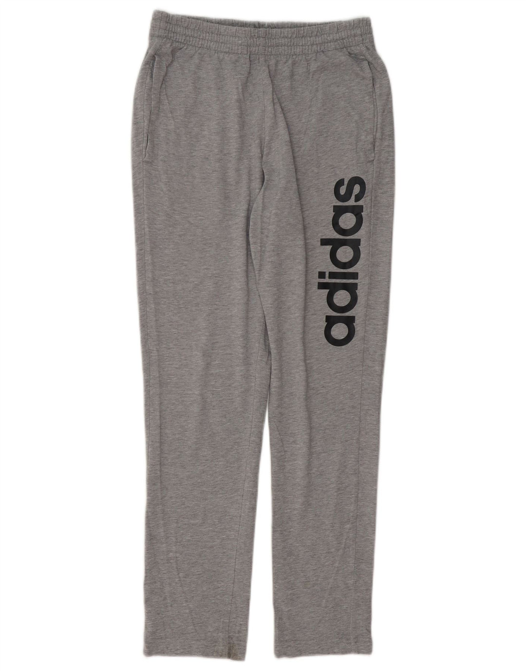 Adidas Mens Graphic Tracksuit Trousers Small  Grey Flecked Cotton