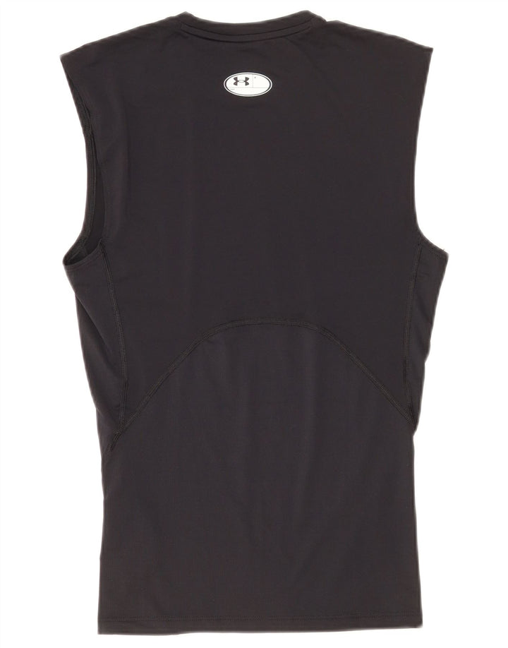 Under Armour Mens Heat Gear Vest Top Medium Black Polyester