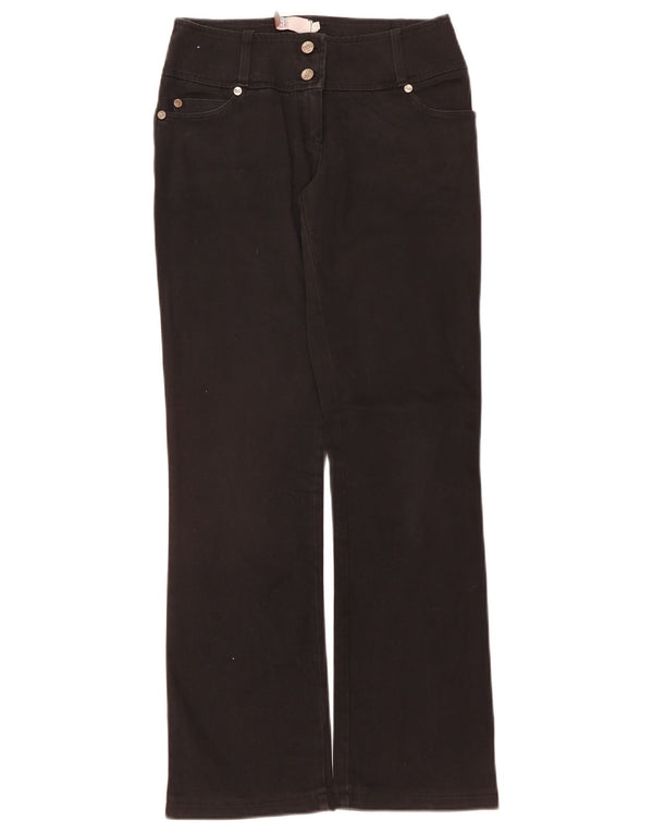 ICEBERG Girls Bootcut Jeans 11-12 Years W28 L29 Black Cotton