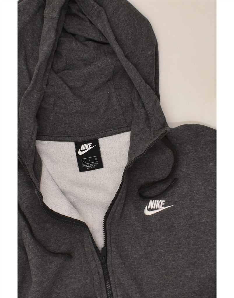 NIKE Mens Zip Hoodie Sweater Small Grey Cotton | Vintage Nike | Thrift | Second-Hand Nike | Used Clothing | Messina Hembry 