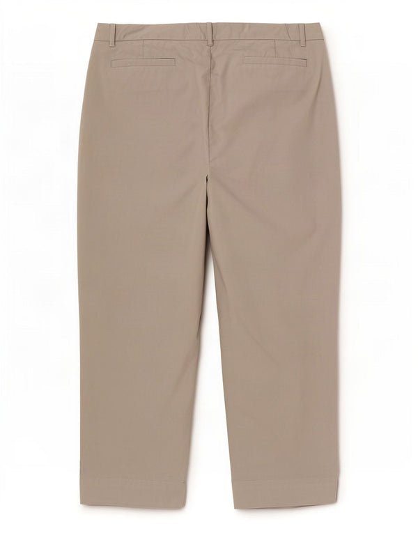Marks & Spencer Womens Tapered Cropped Trousers UK 20 2XL W40 L26 Grey