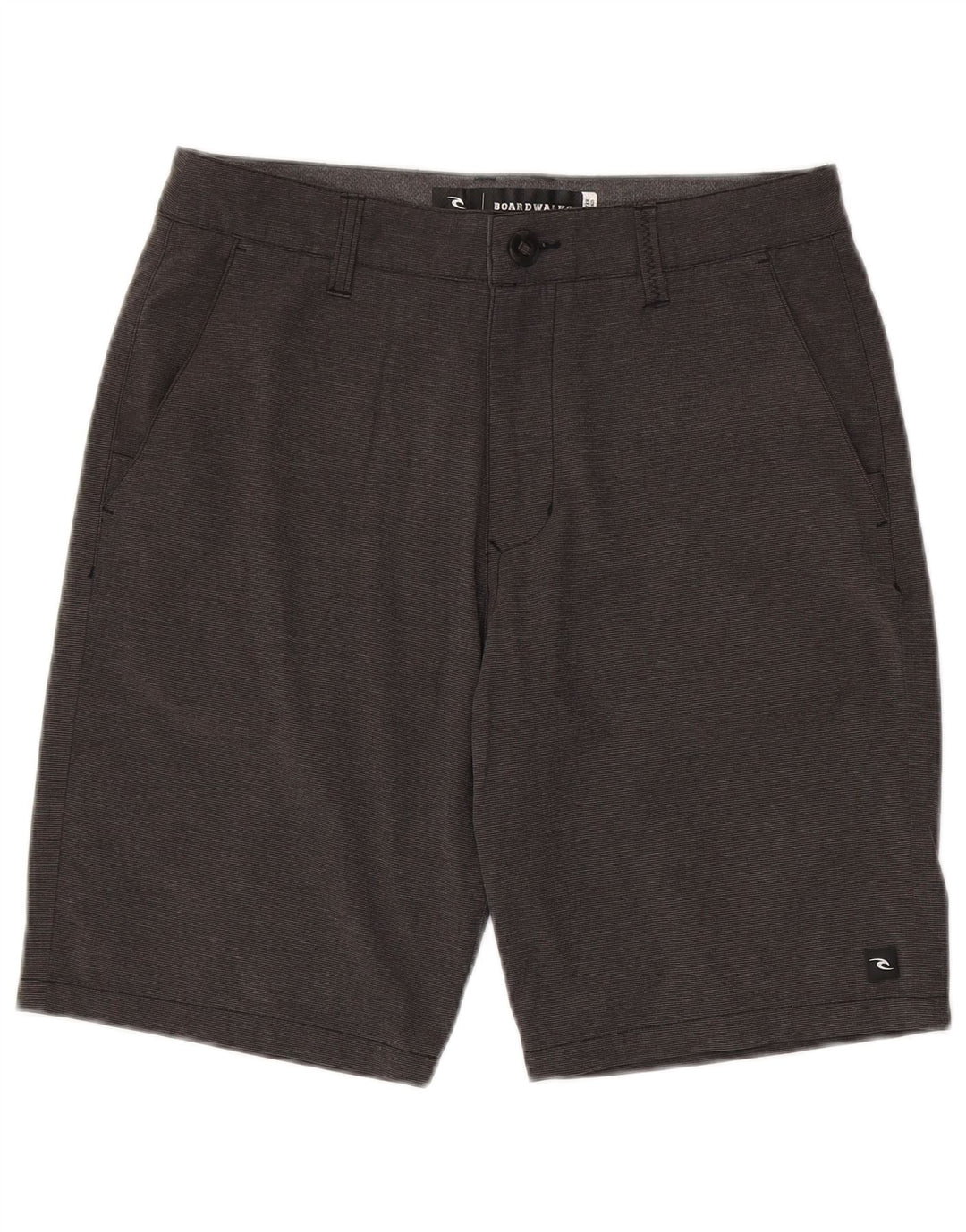 Rip Curl Mens Chino Shorts W30 Medium Grey Pinstripe Polyester