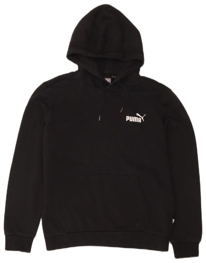 Puma Mens Hoodie Jumper Small Black Cotton