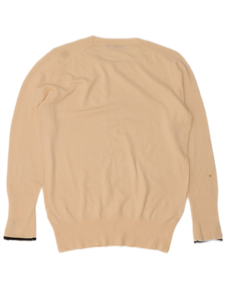 Zara Womens Crew Neck Jumper Sweater UK 14 Large Off White