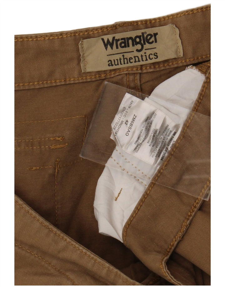 Wrangler Mens Cargo Shorts W42 2XL Brown Cotton