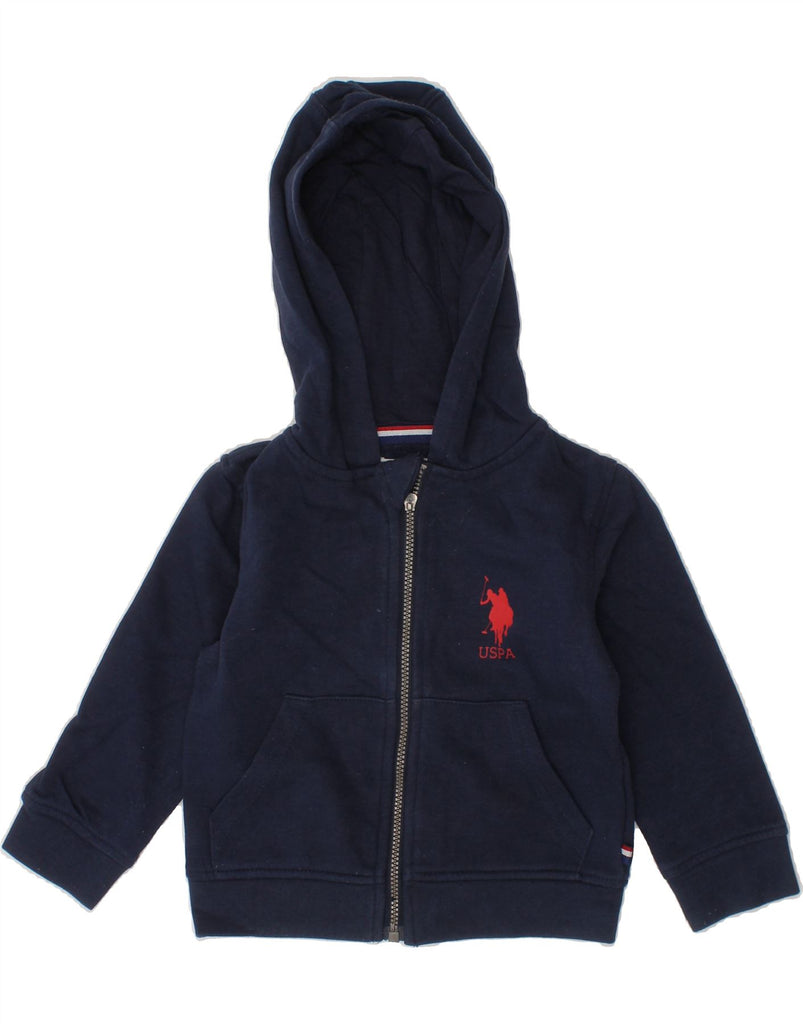U.S. POLO ASSN. Baby Boys Zip Hoodie Sweater 9-12 Months Navy Blue Vintage U.S. Polo Assn. and Second-Hand U.S. Polo Assn. from Messina Hembry 