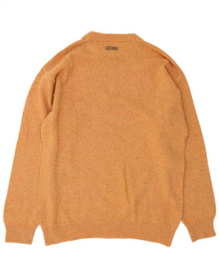 Marlboro Classics Mens Crew Neck Jumper Sweater Large Orange Flecked