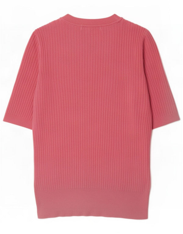 Marks & Spencer Womens T-Shirt Top UK 8 Small Pink Viscose
